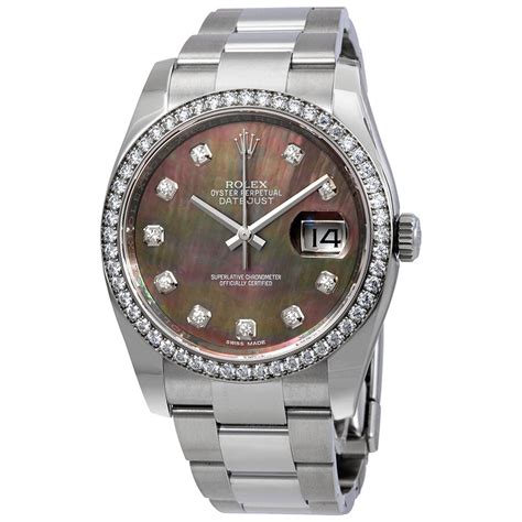 ladies black mother of pearl rolex|Rolex datejust 36 white gold.